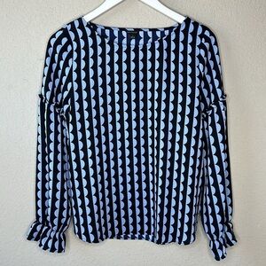 Ann Taylor Ruffle Sleeve Blouse Size Small